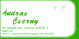 andras cserny business card